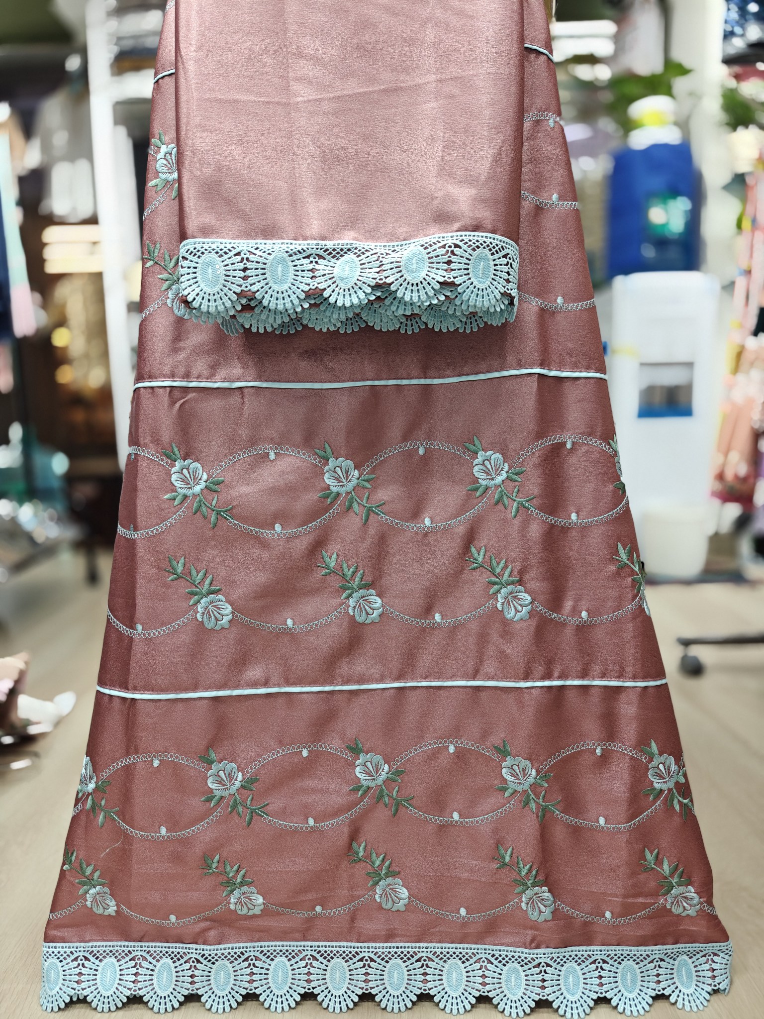Pink copper Full Embroidered Rida Pink copper Full Embroidered Rida